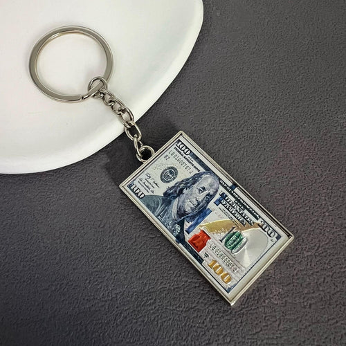 1pc, Mini Replica Dollar Keychain, Cool And Fun Replica Currency Keychain, Wallet Backpack Car Key Accessory Gift for Friends