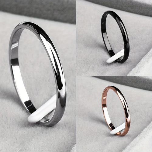 1pc 2MM Smooth Spherical Ring, Easy And Fashionable, Comfortable to Wear, Great Gift