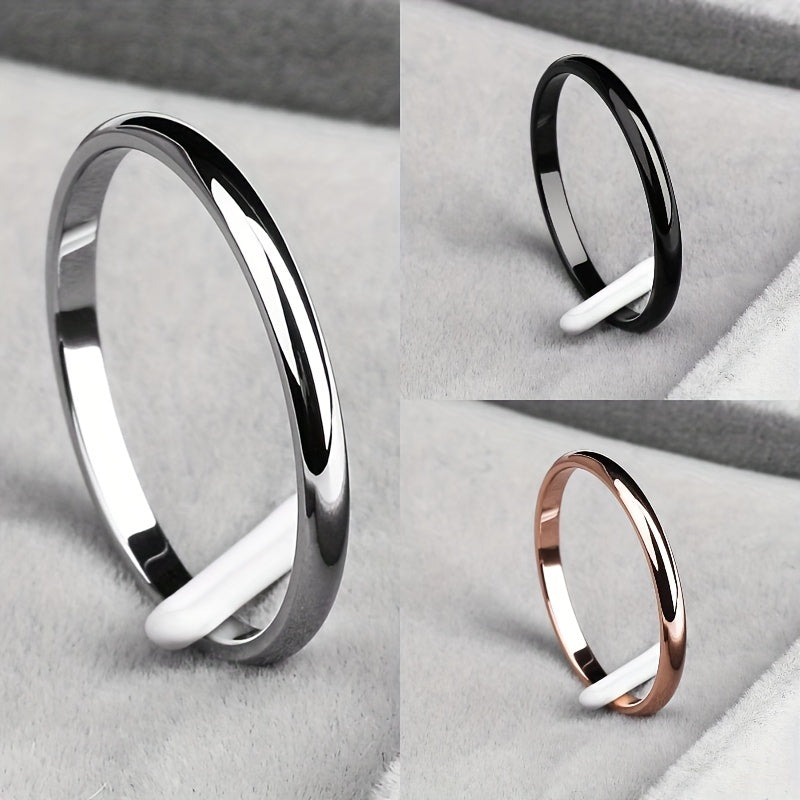 1pc 2MM Smooth Spherical Ring, Easy And Fashionable, Comfortable to Wear, Great Gift