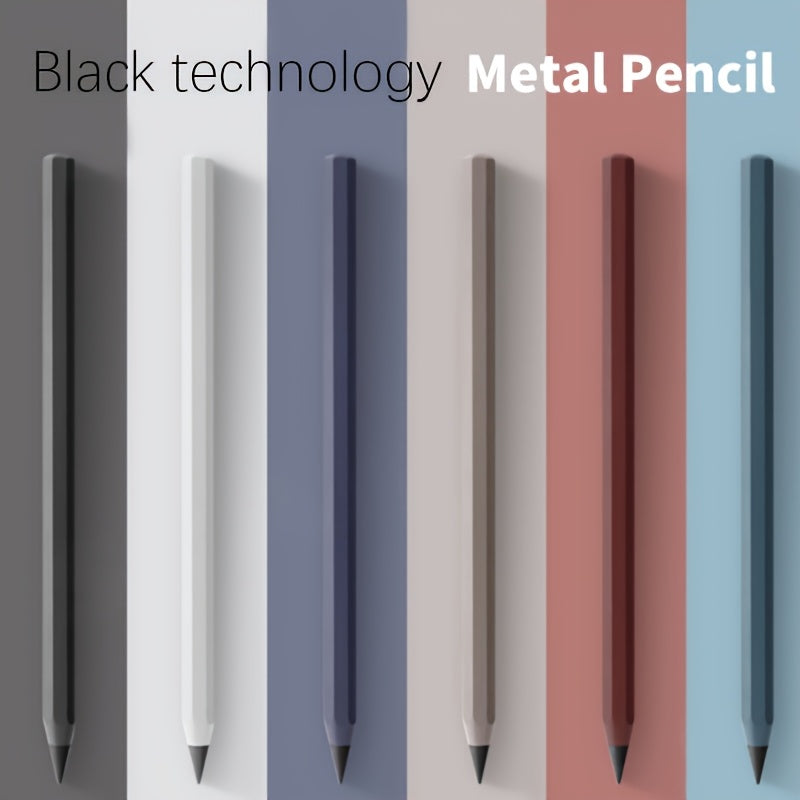 1pc/3pcs 1 Pen/1 Pen + 2 Refills, Metal Pencil with New Technology, Infinite Writing, Eternal Inkless Fountain Pen, Magic Pencil, Drawing Supplies, School and Office Stationery