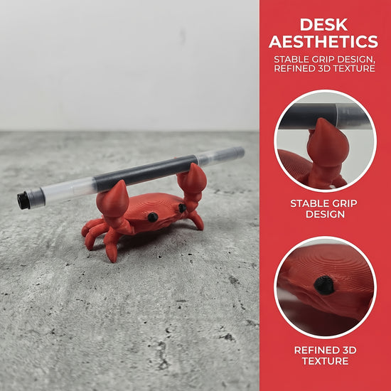 Cute Crab Pen Holder Creative Desk Organizer And Fun Desktop Decor for Home And Office