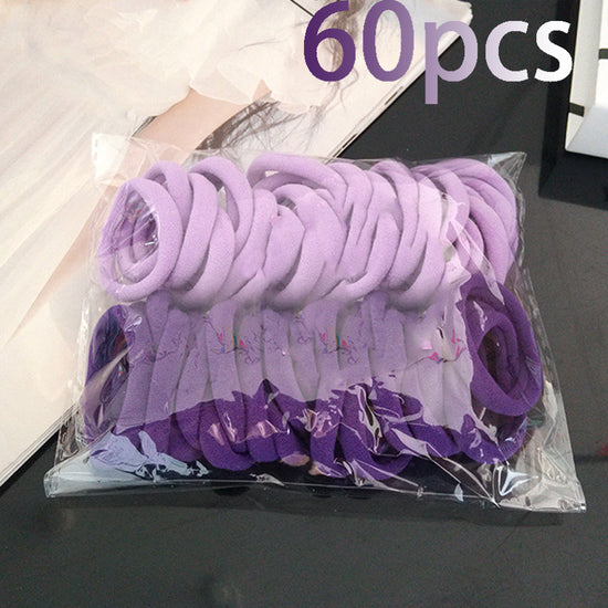10-60-110-120pcs Thickened Hair Ties - High Elasticity Durable Hair Bands, Wide Hair Ties Suitable for Ponytails And Buns, Retro Minimalist Design, 10 Different Colors (Black/Beige/White/Brown/)