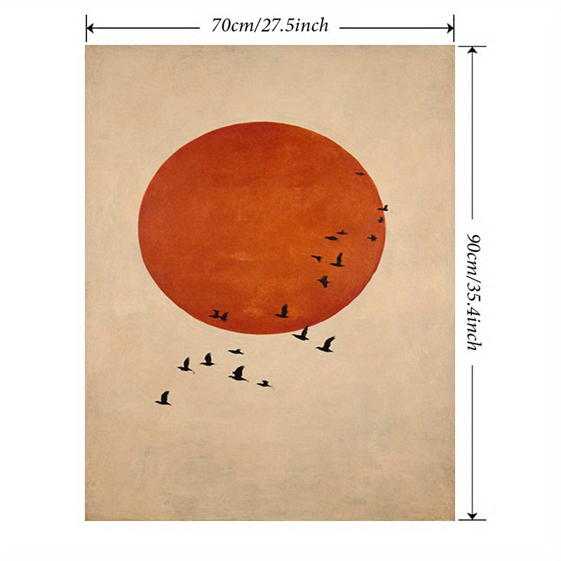 2D Flat, 2D Flat, 1pc Unframed Wall Art Inspired by Japanese Aesthetics, Featuring Spiritual Themes. This Canvas Print Serves As a Modern Decoration for Various Spaces Such As The Living Room, Bedroom, Home Office, Or Bathroom