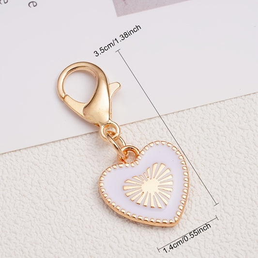 1pc White Heart 26 Letter Pendant Decoration Suitable for Wallets, Headphones, Keychains, Shoe Decorations - Multiple Letters Can Be Selected to Form a Name as a Gift for Mother's Day, Valentine's Day, Birthdays for Mothers, Lovers, and Friends