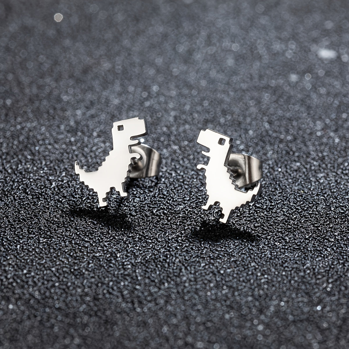 1-4 Pair New Fashion Minimalist Cute Female Stainless Steel Mini Dinosaur Stud Earrings for Jewelry Accessory Gifts