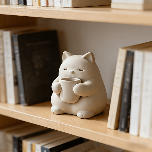 1pc Cat Statue Ornament, Office Interior Decoration, Minimalist Style, Ideal for Living Room TV Cabinet Shelf Bar Entrance Cabinet, Cafe Decor, Easter Gift, Mother'S Day!
