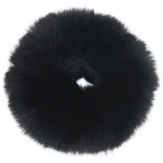 1pc Elegant Fluffy Faux Fur Hair Tie - Soft Plush Elastic Hair Band in Pink, Cream, White, Black, and Light Blue for Women, Cute Hair Accessorie