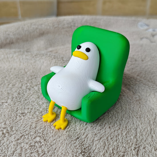 1pc Lying Duck, Funny Cute Expression, Compact Desktop Ornament, Creative Animal Shape